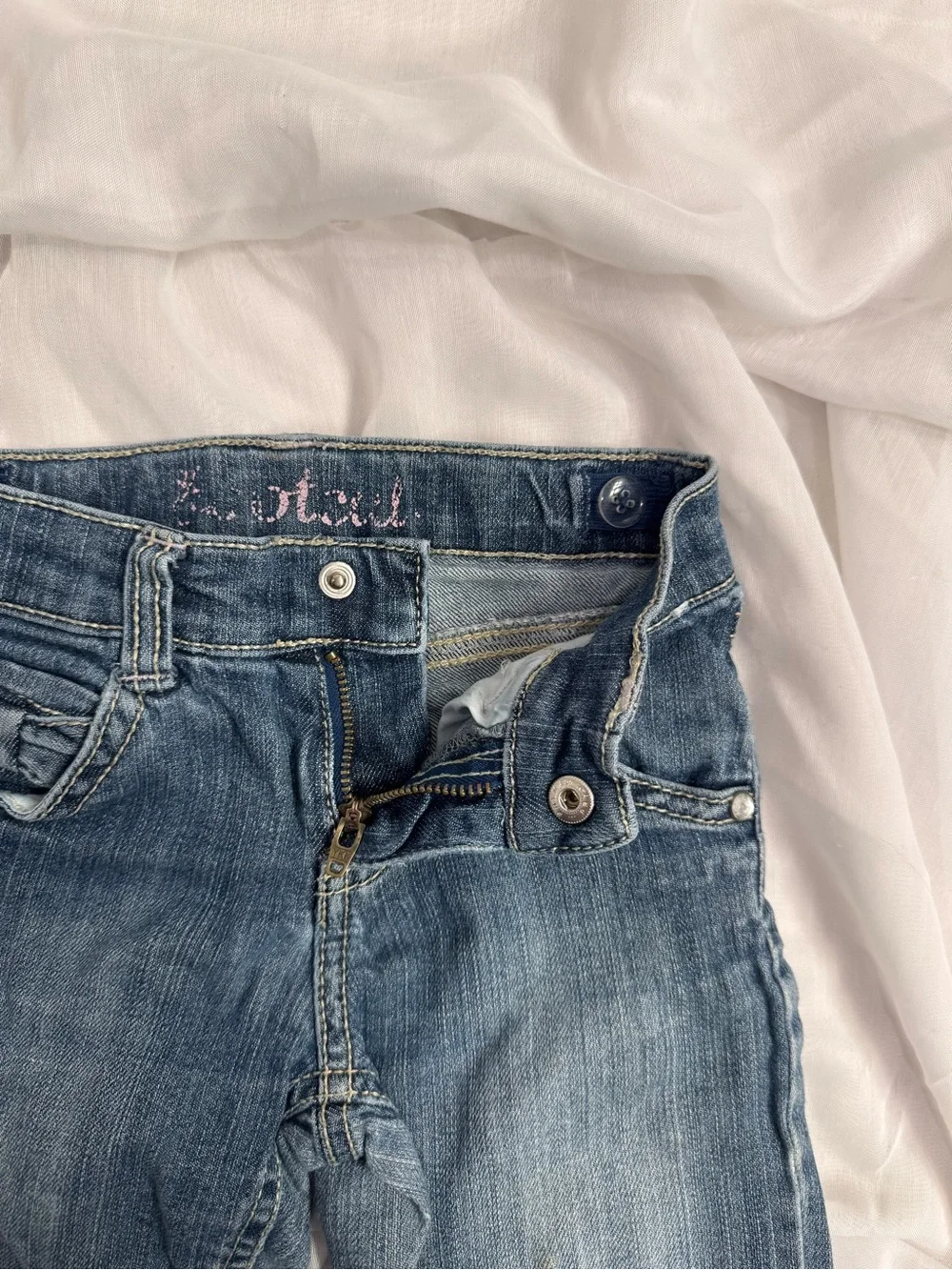 Gymboree Vintage Toddler Bootcut Jeans with Bow Accent Pockets